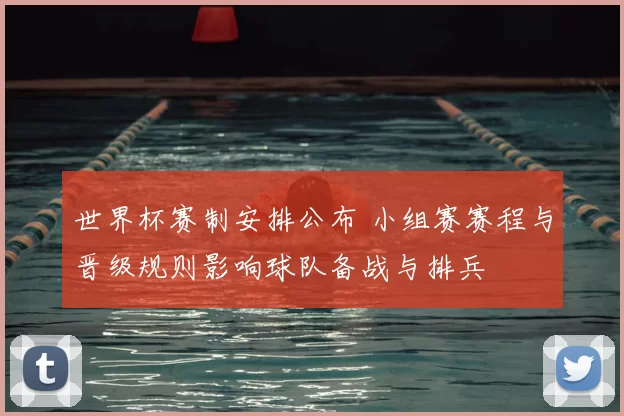 世界杯赛制安排公布 小组赛赛程与晋级规则影响球队备战与排兵